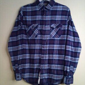 Paper Denim & Cloth Shirt Men M Stretch Flannel Slim Fit Button Up Plaid